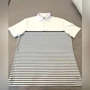 Cremieux Polo, White/Navy/Gray, Large